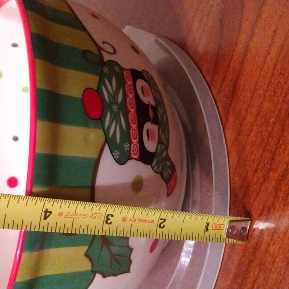 TEMPTATIONS WINTER WHIMSY SEASONAL CERAMIC BOWL 2.0 QT WITH COVER - Picture 6 of 6